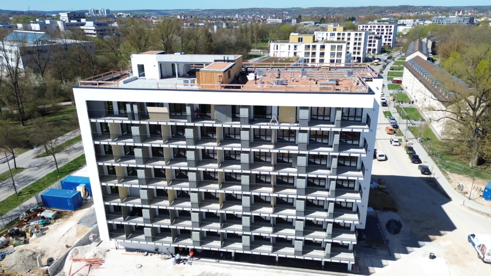 Drohnenbild, Otto-Hahn-Straße, Regensburg
